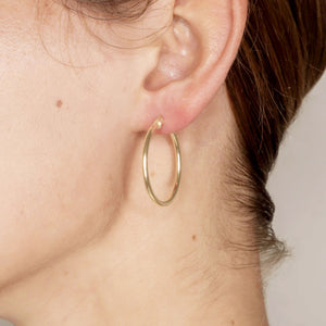9ct Yellow Gold Large Hoop Earrings