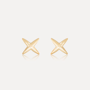 9ct Yellow Gold X Earrings