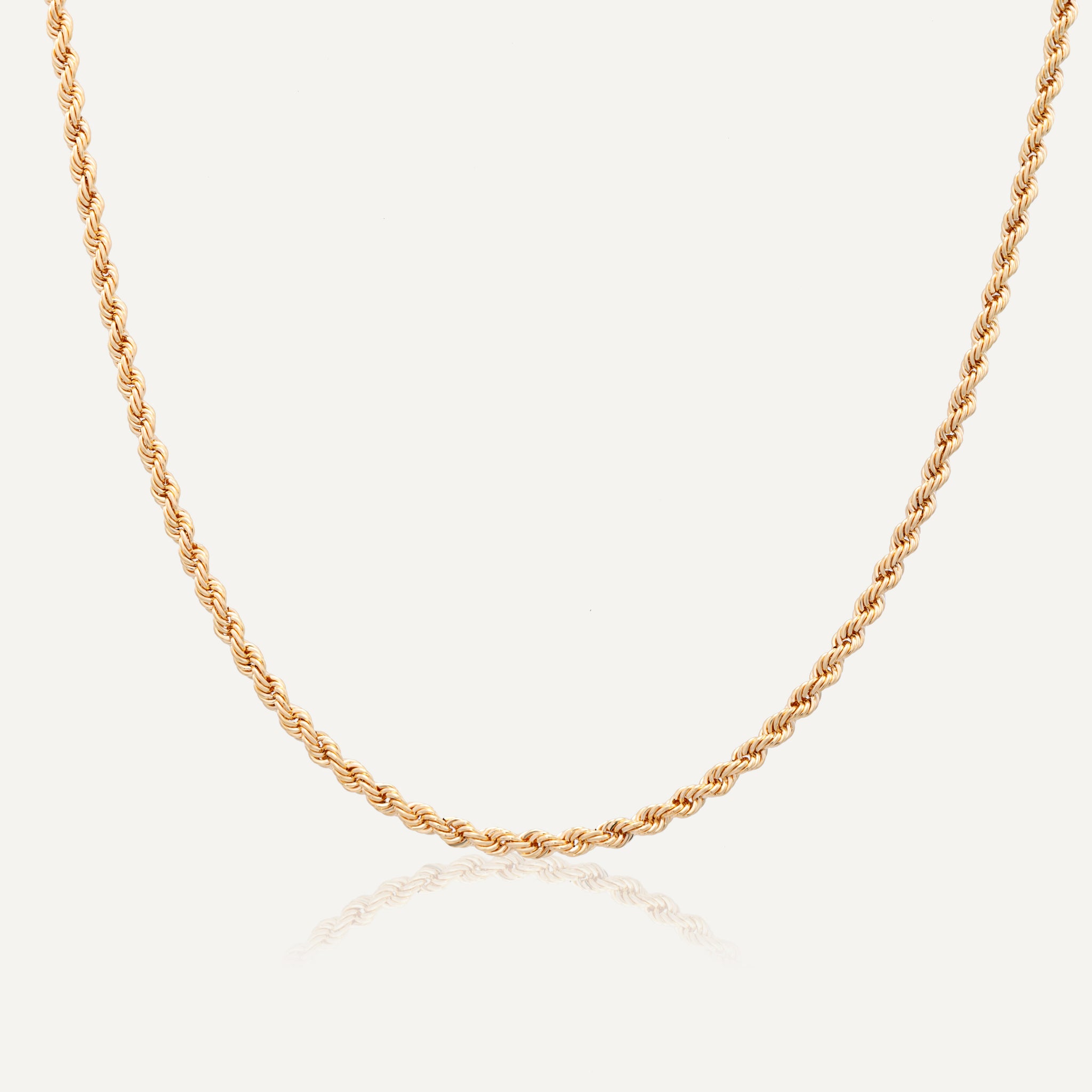 9ct Yellow Gold Rope Necklace.