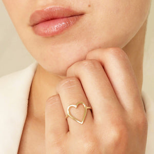 9ct Yellow Gold Heart Ring