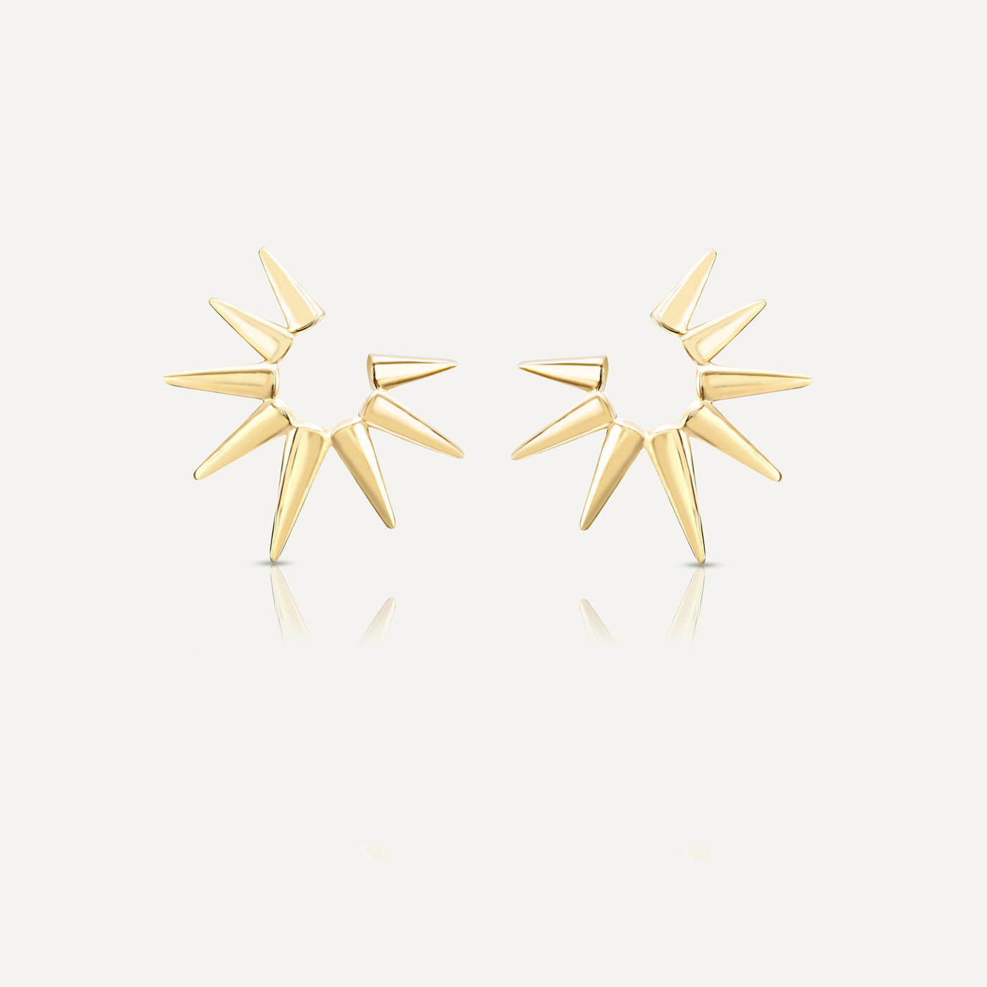 Gold spike stud deals earrings