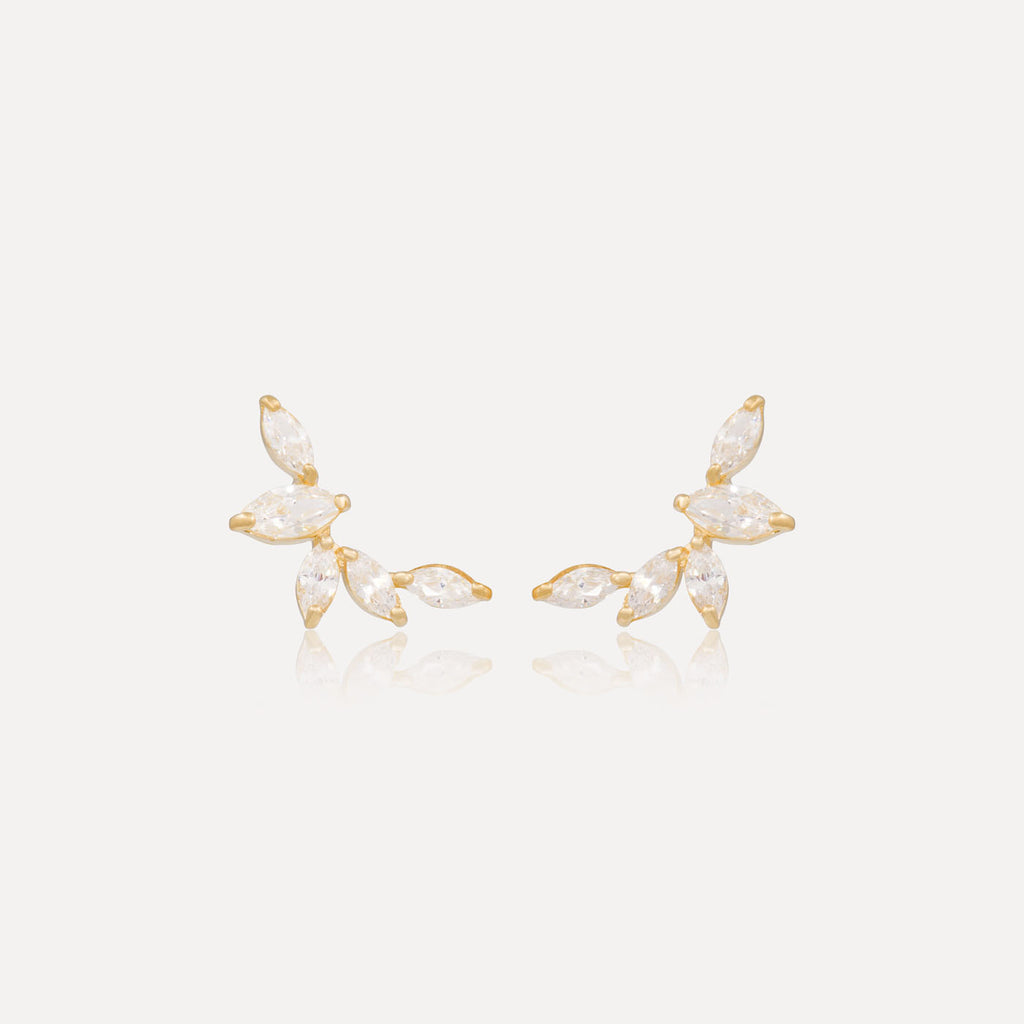 9ct Yellow Gold Marquise Stack Earrings – Tower Jewellers