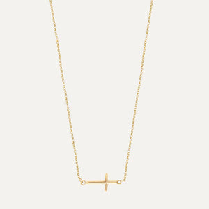 9ct Yellow Gold Cross In Chain