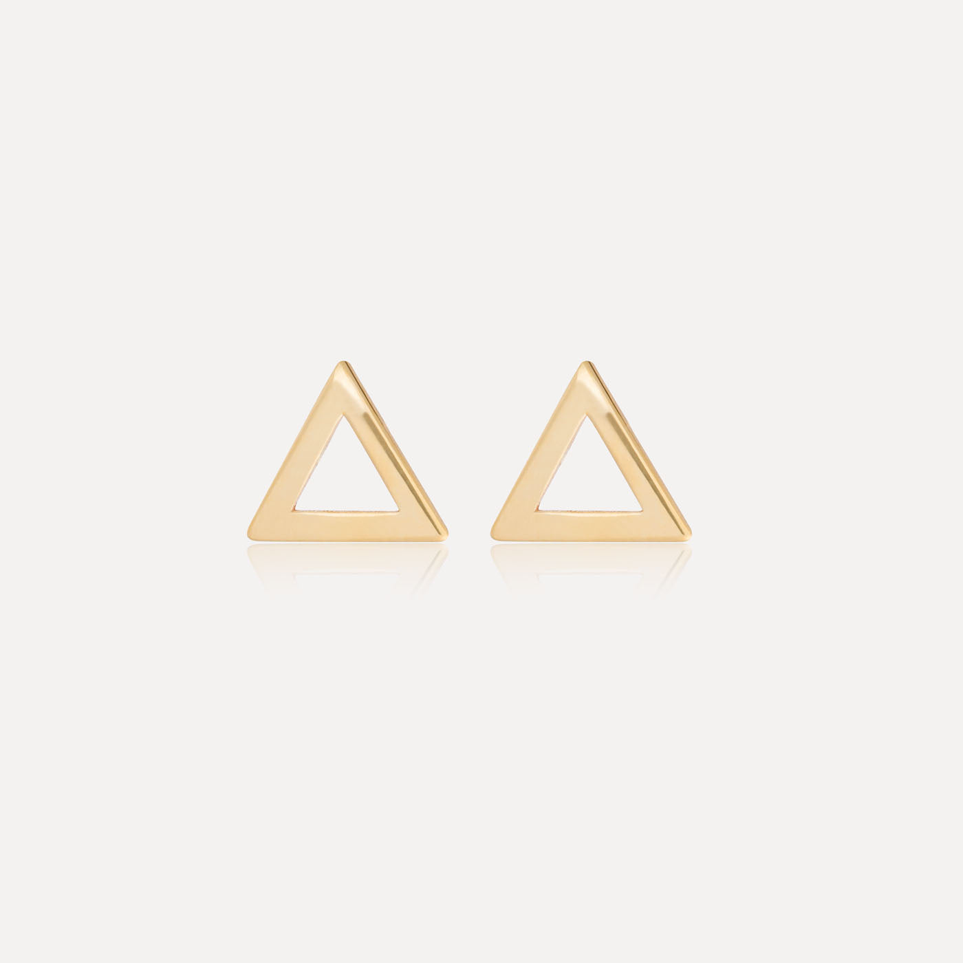 9ct Gold Open Triangle Earring studs