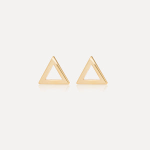 9ct Gold Open Triangle Earring studs