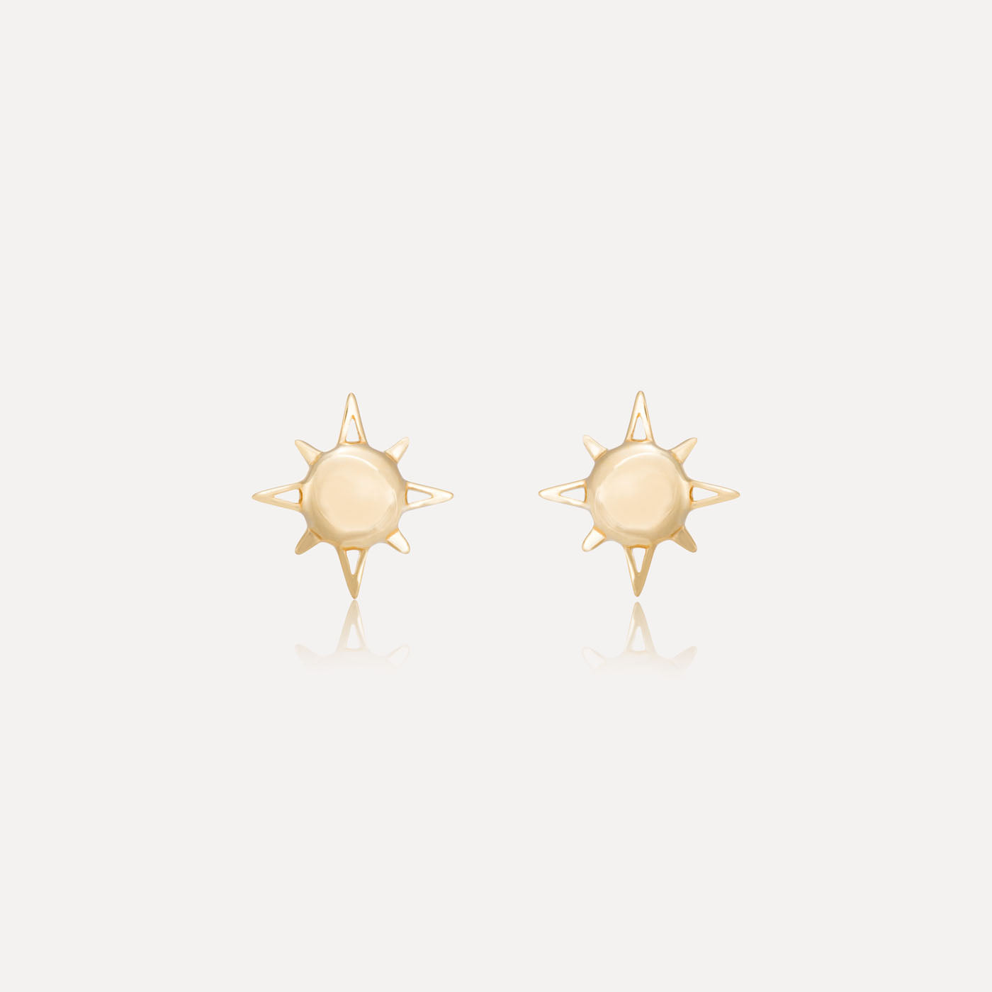 9ct Gold Sun Stud Earrings