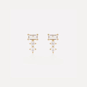 9ct Gold Cubic Zirconia Dress Stud Earrings