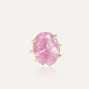 9ct Yellow Gold Pink Beryl Oval Dress Ring