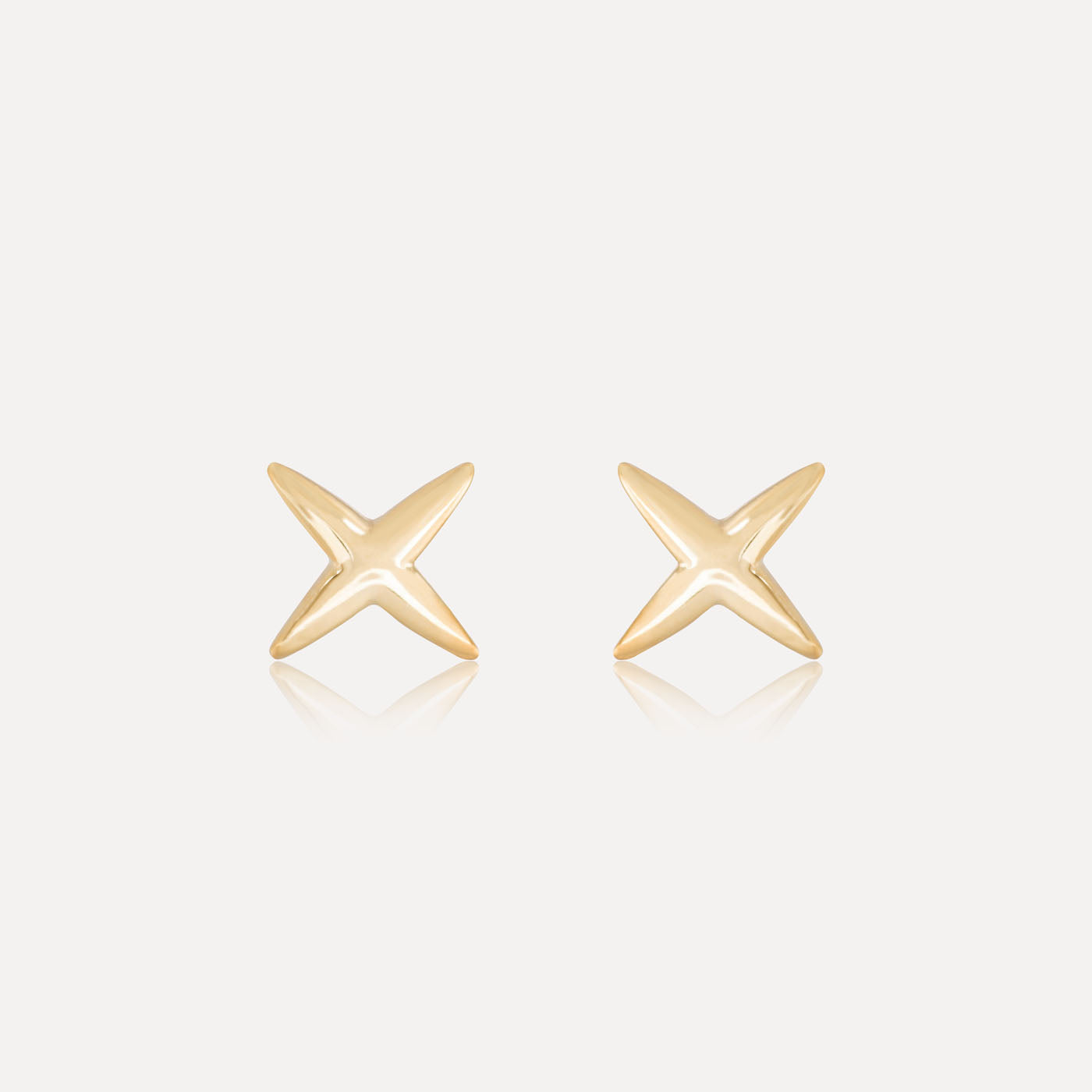 9ct Yellow Gold X Earrings