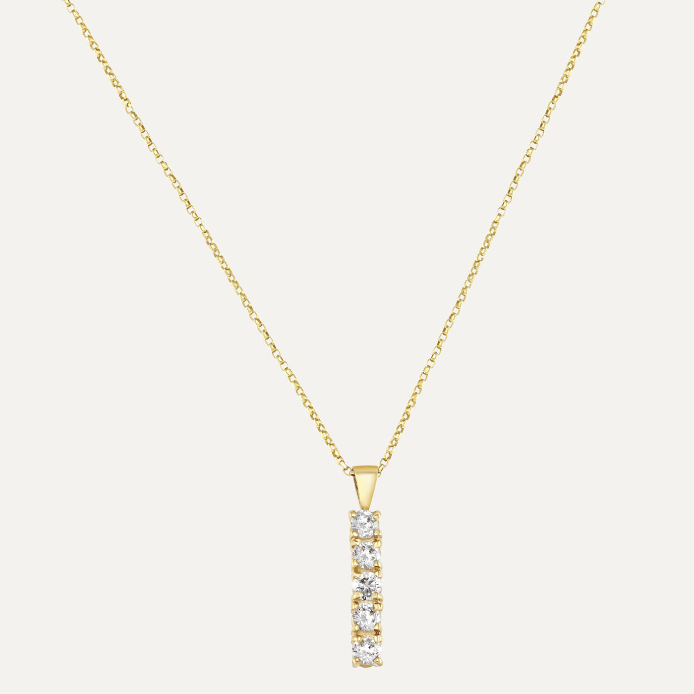 Cubic zirconia pendant deals yellow gold