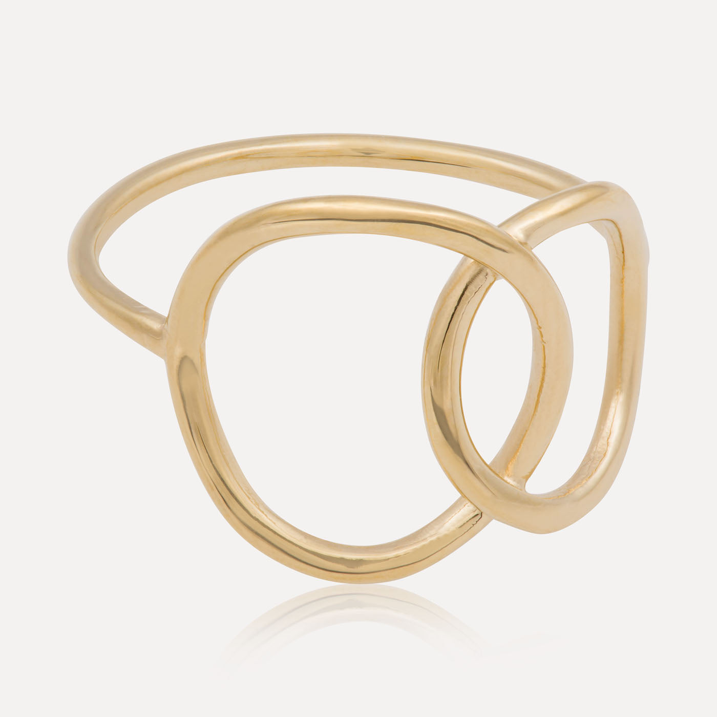 9ct Yellow Gold Double Circ Ring