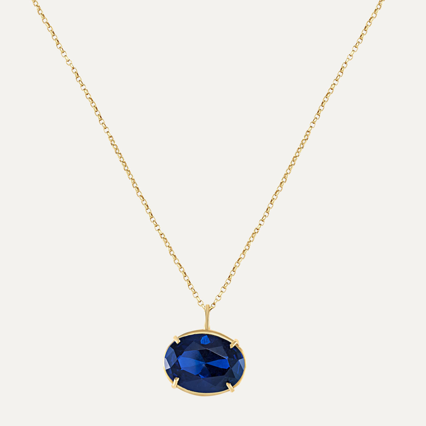 Gold deals necklace sapphire