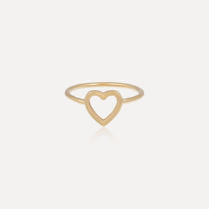 9ct Gold Open Mini Heart Ring