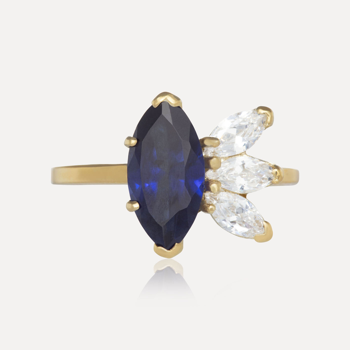 9ct Yellow Gold Marquise Dress Ring