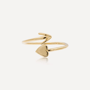 9ct Yellow Gold Bow & Arrow Ring