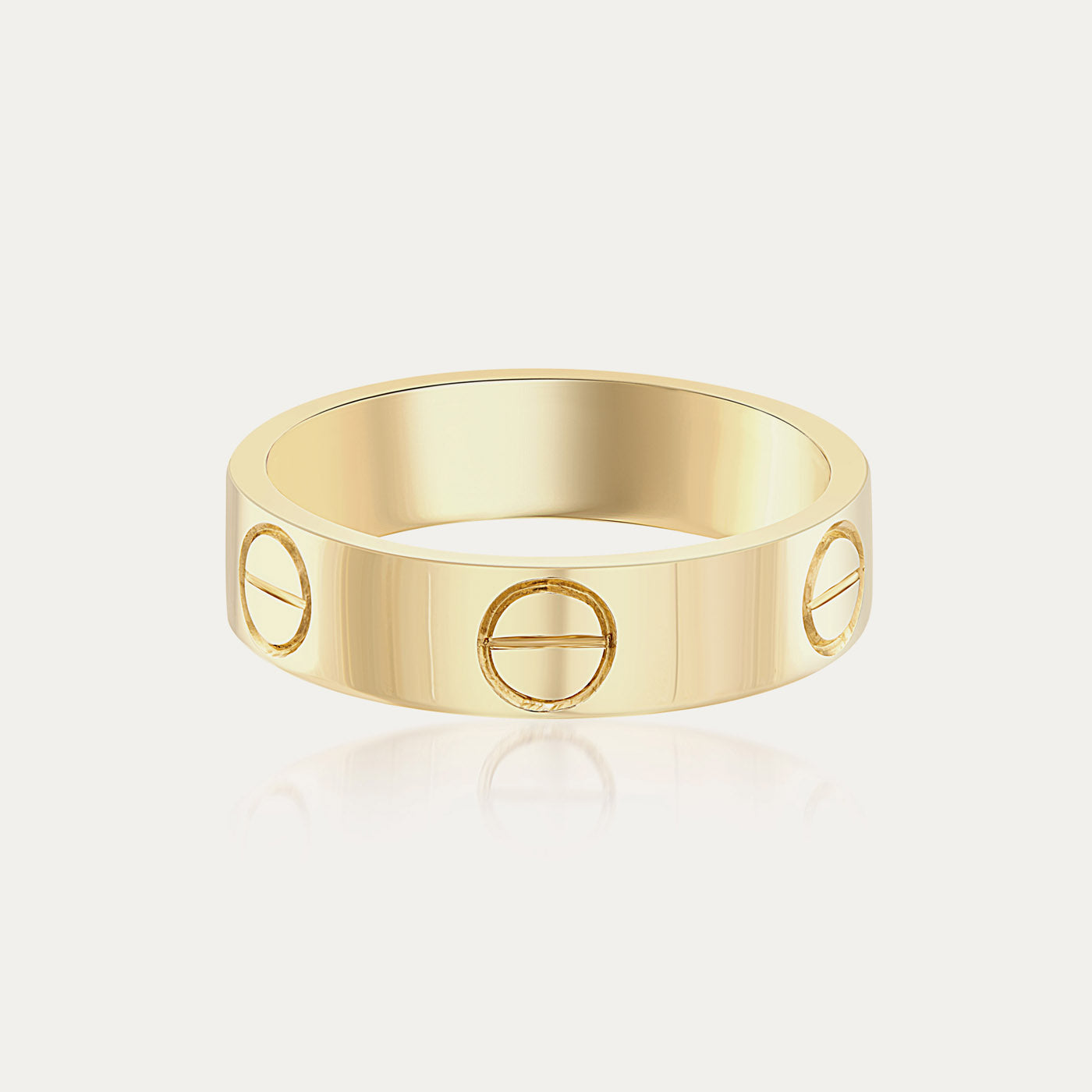 9ct Yellow Gold 4mm Love Band