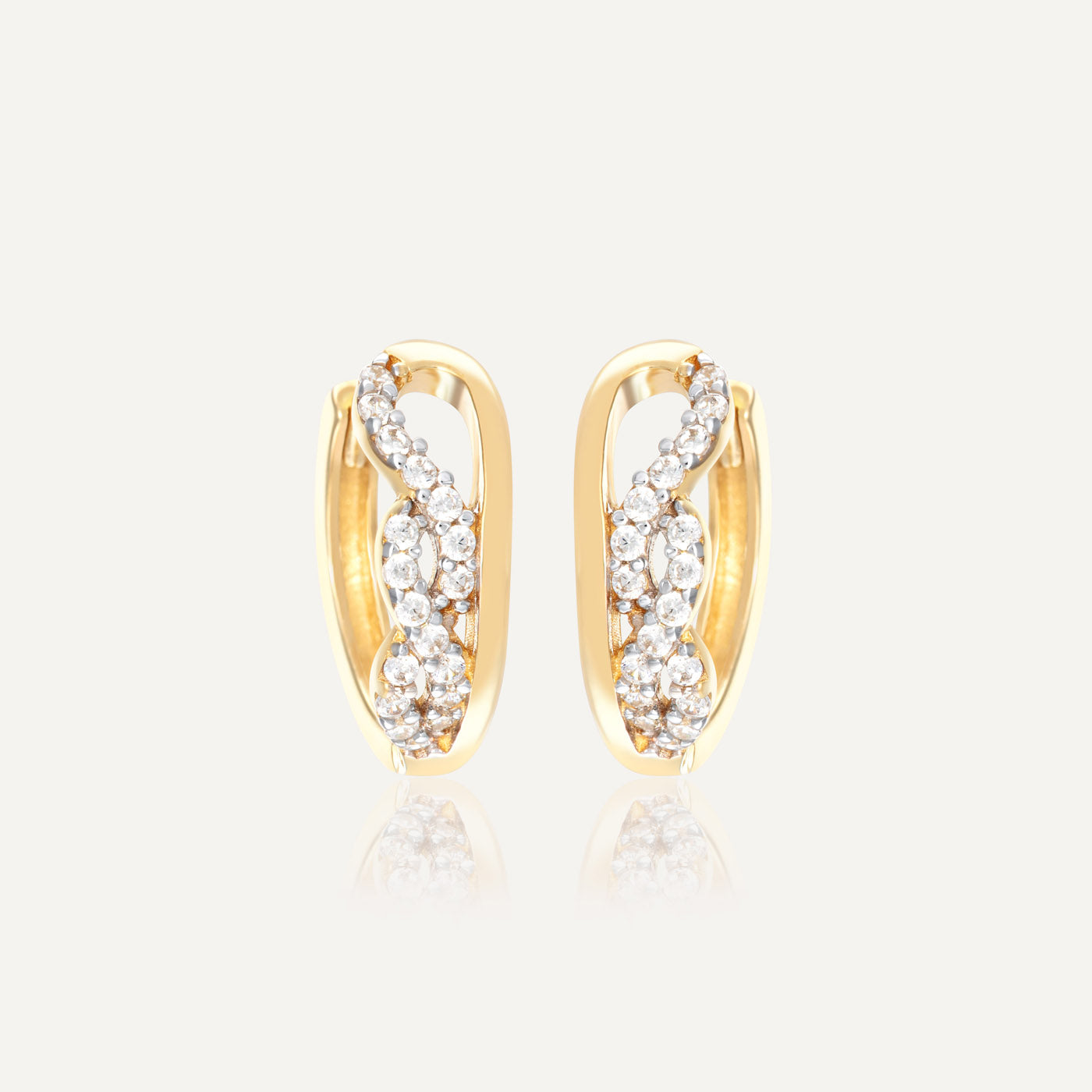 9ct Yellow Gold Cubic Zirconia Dress Earrings